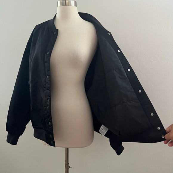 Nike Destroyer Oversized Woven Bomber Jacket Women's M BLack HJ0971-010 $155 NWT - Picture 8 of 13